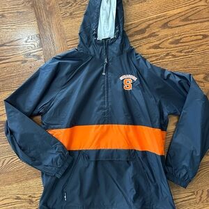 Charles River Apparel Adult Jacket - Syracuse embroidery- Navy and Orange